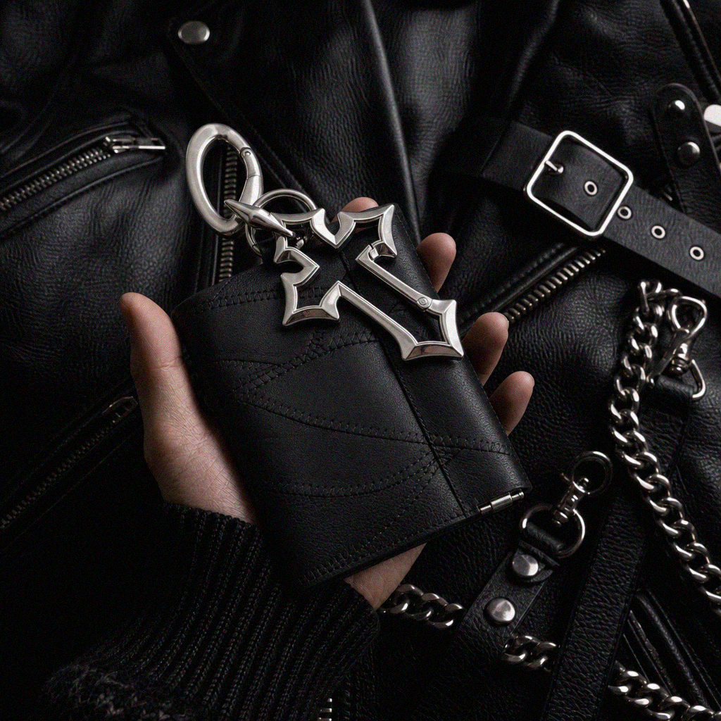 HOLLOW CROSS POUCH PENDANT