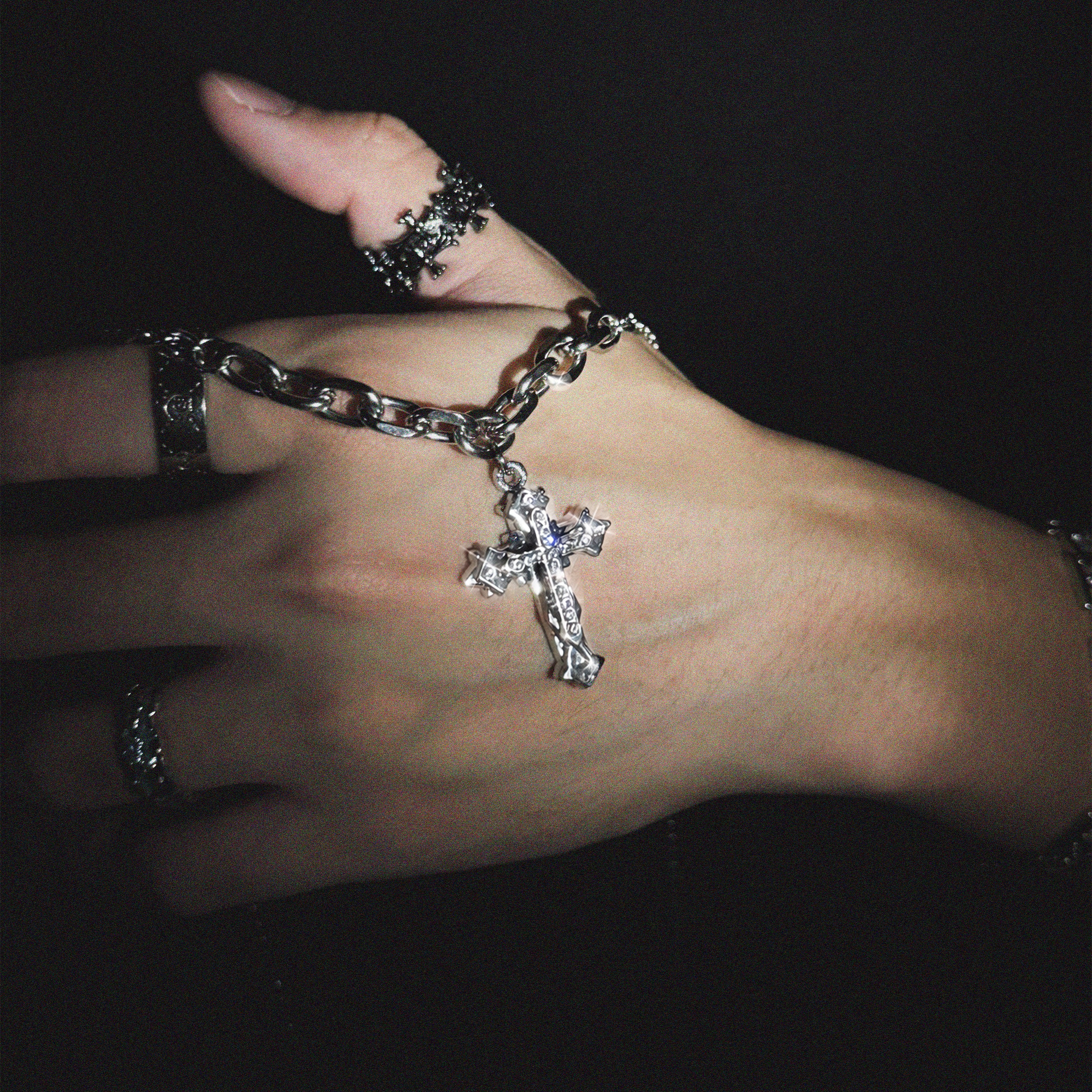 ICED TITANIUM CROSS