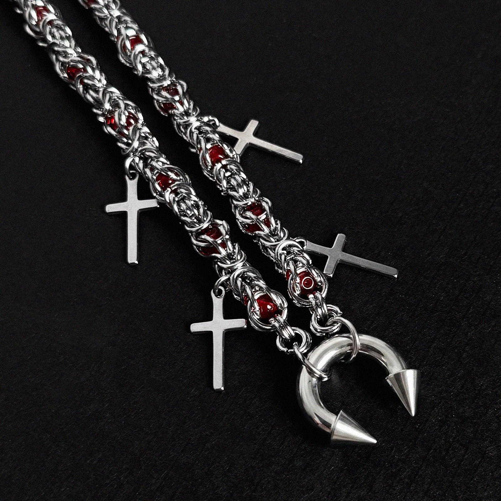 TITANIUM HORSESHOE CROSS