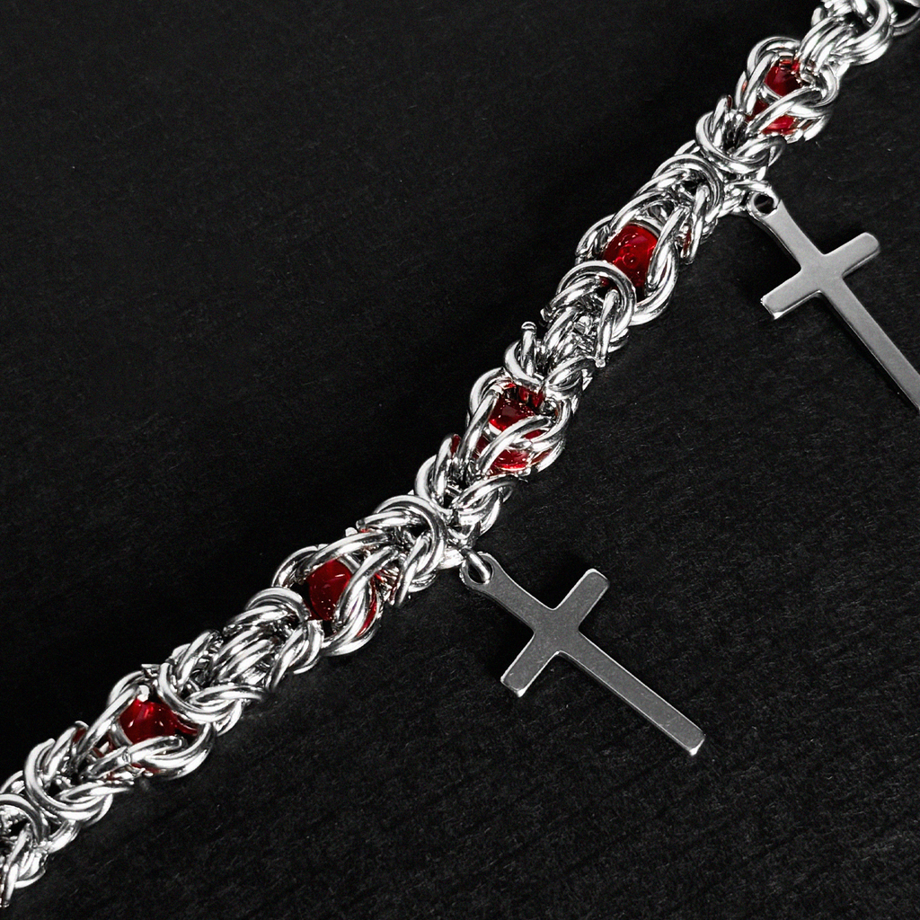 TITANIUM HORSESHOE CROSS
