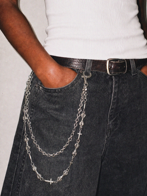 ICED VAJRA CROSS PANTS CHAIN