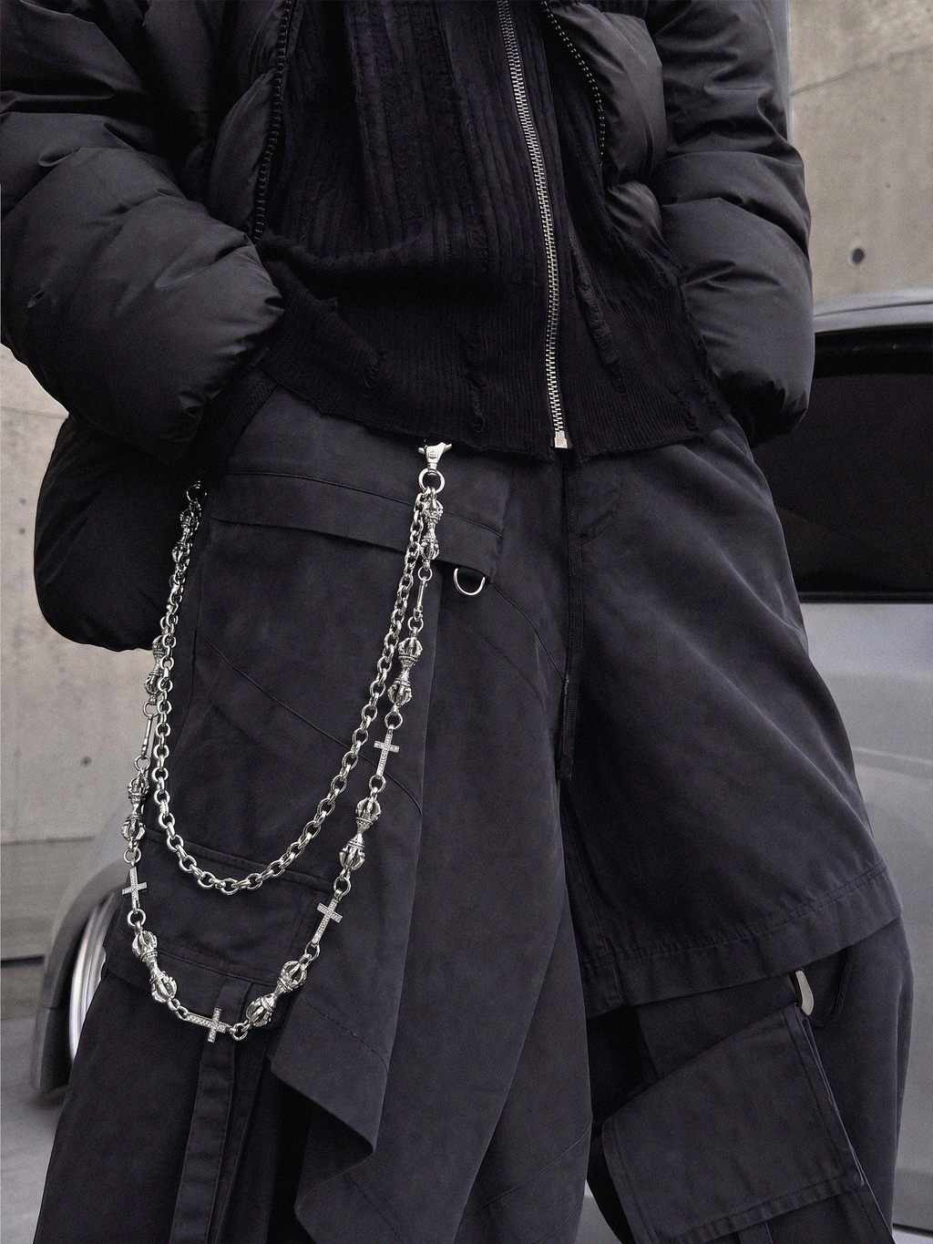 ICED VAJRA CROSS PANTS CHAIN