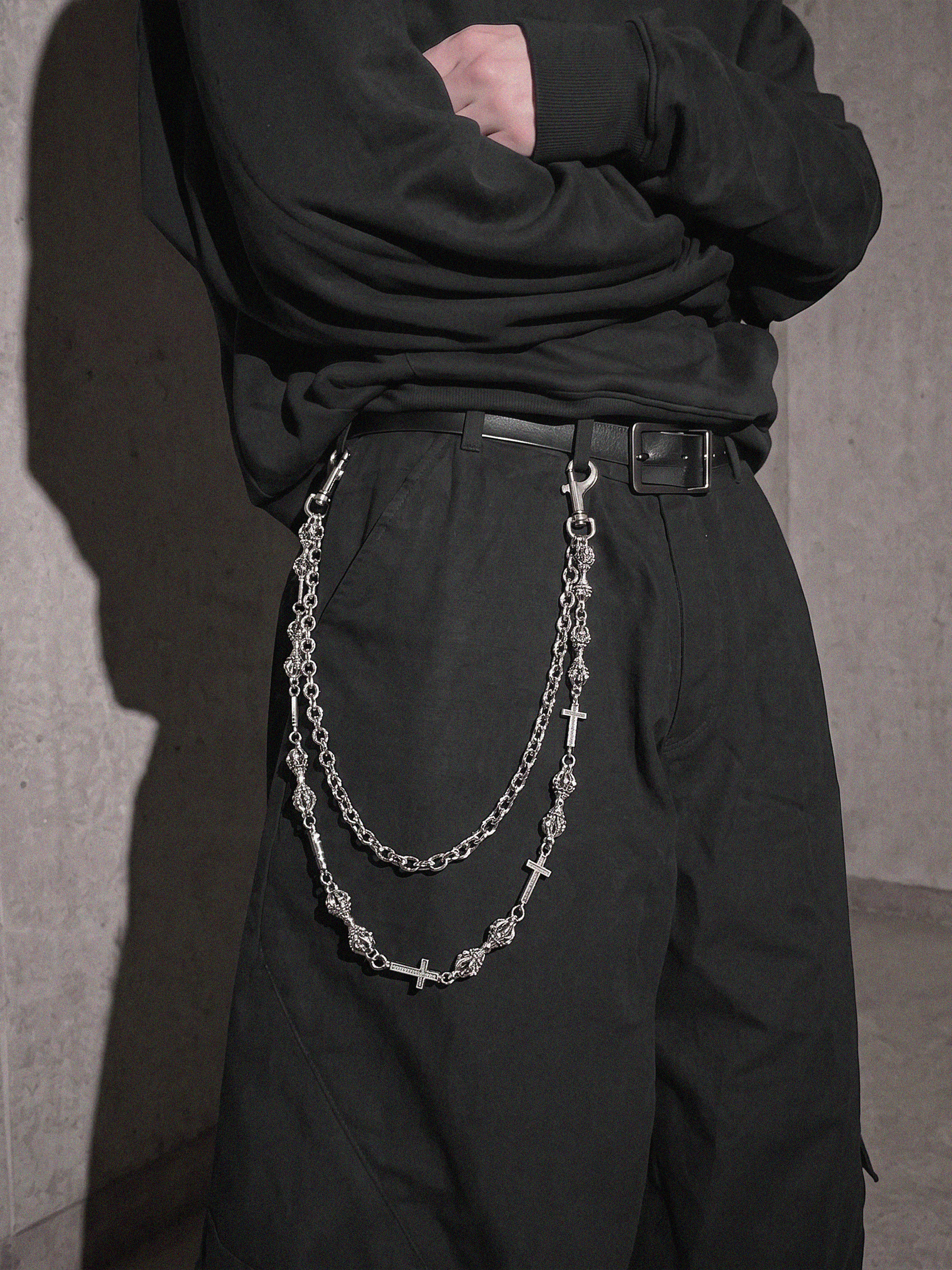 ICED VAJRA CROSS PANTS CHAIN