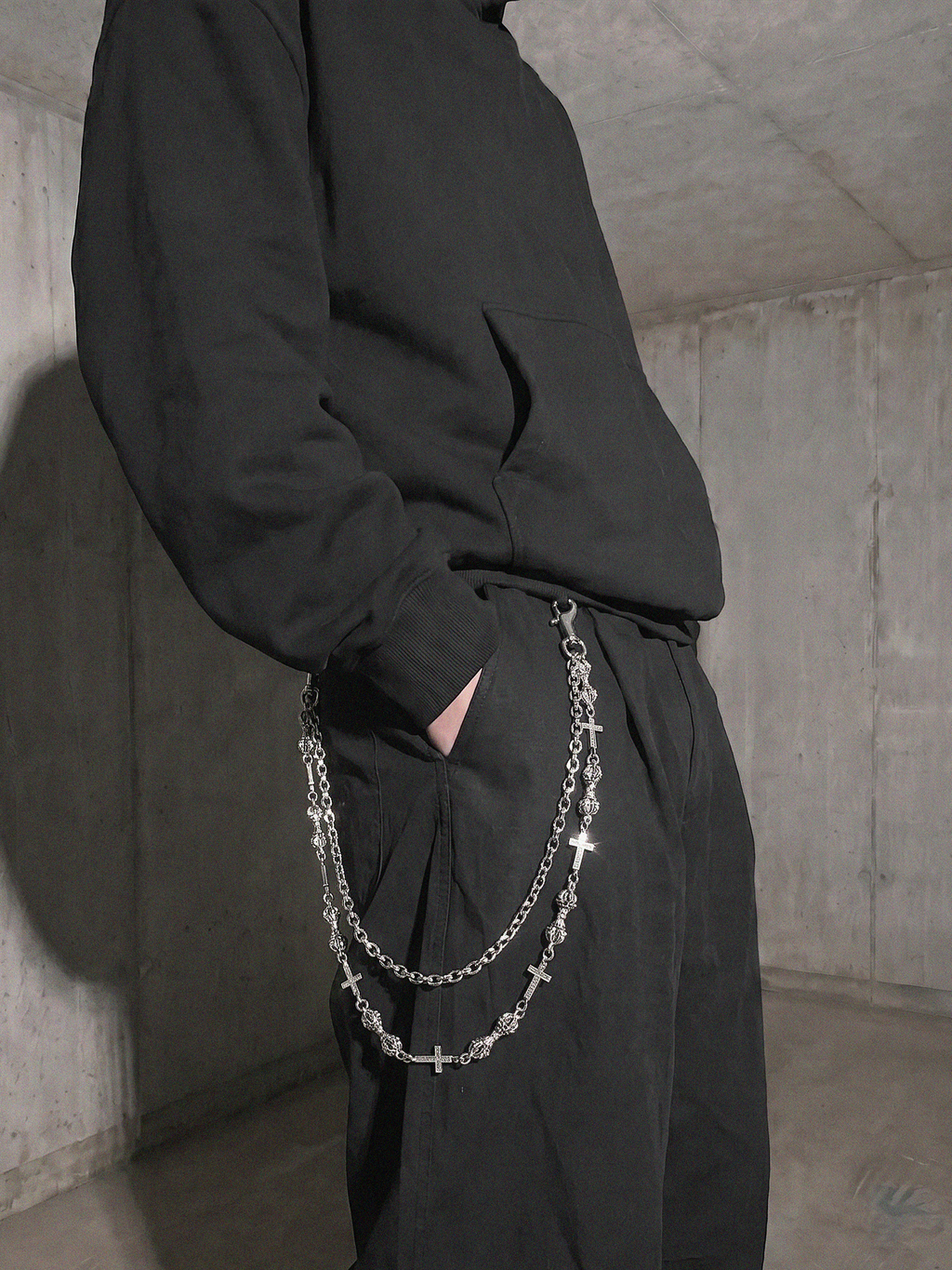 ICED VAJRA CROSS PANTS CHAIN