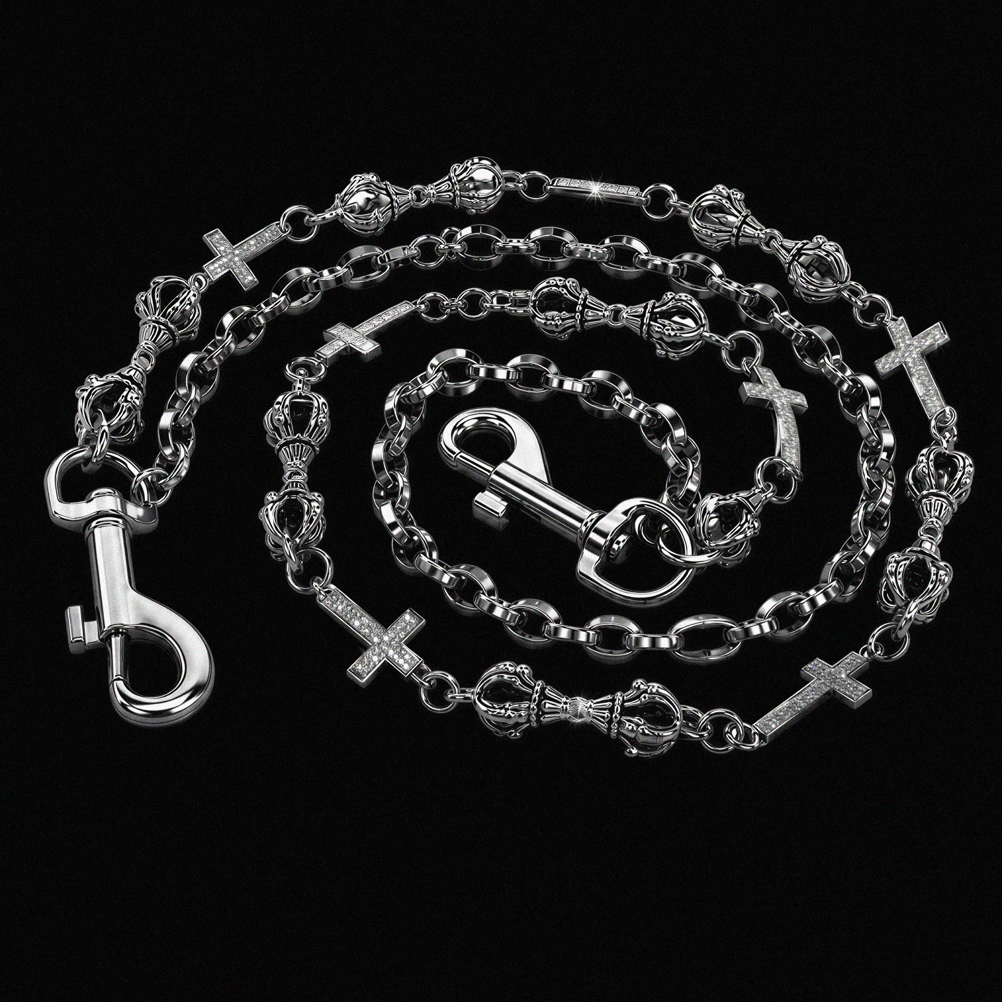 ICED VAJRA CROSS PANTS CHAIN