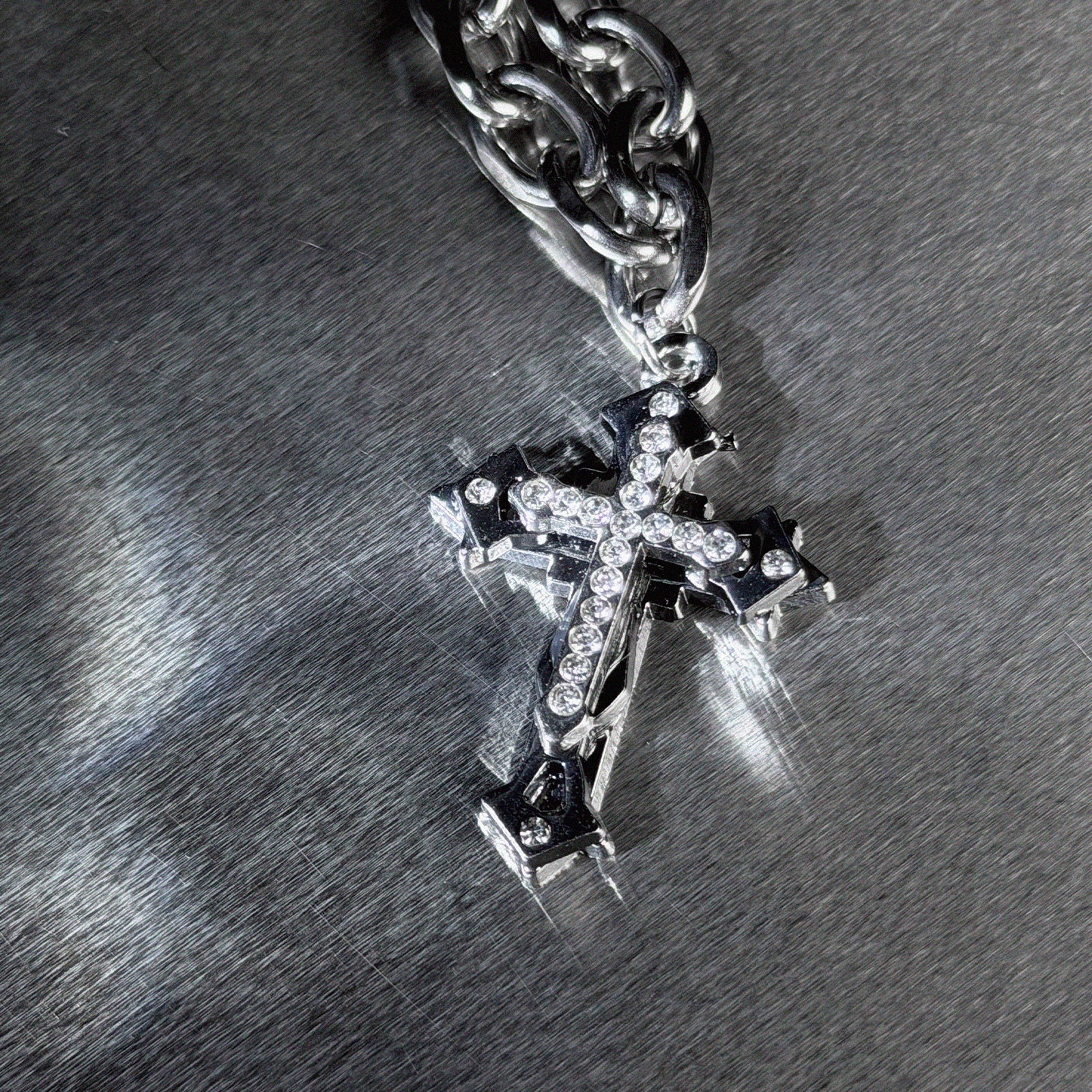 ICED TITANIUM CROSS