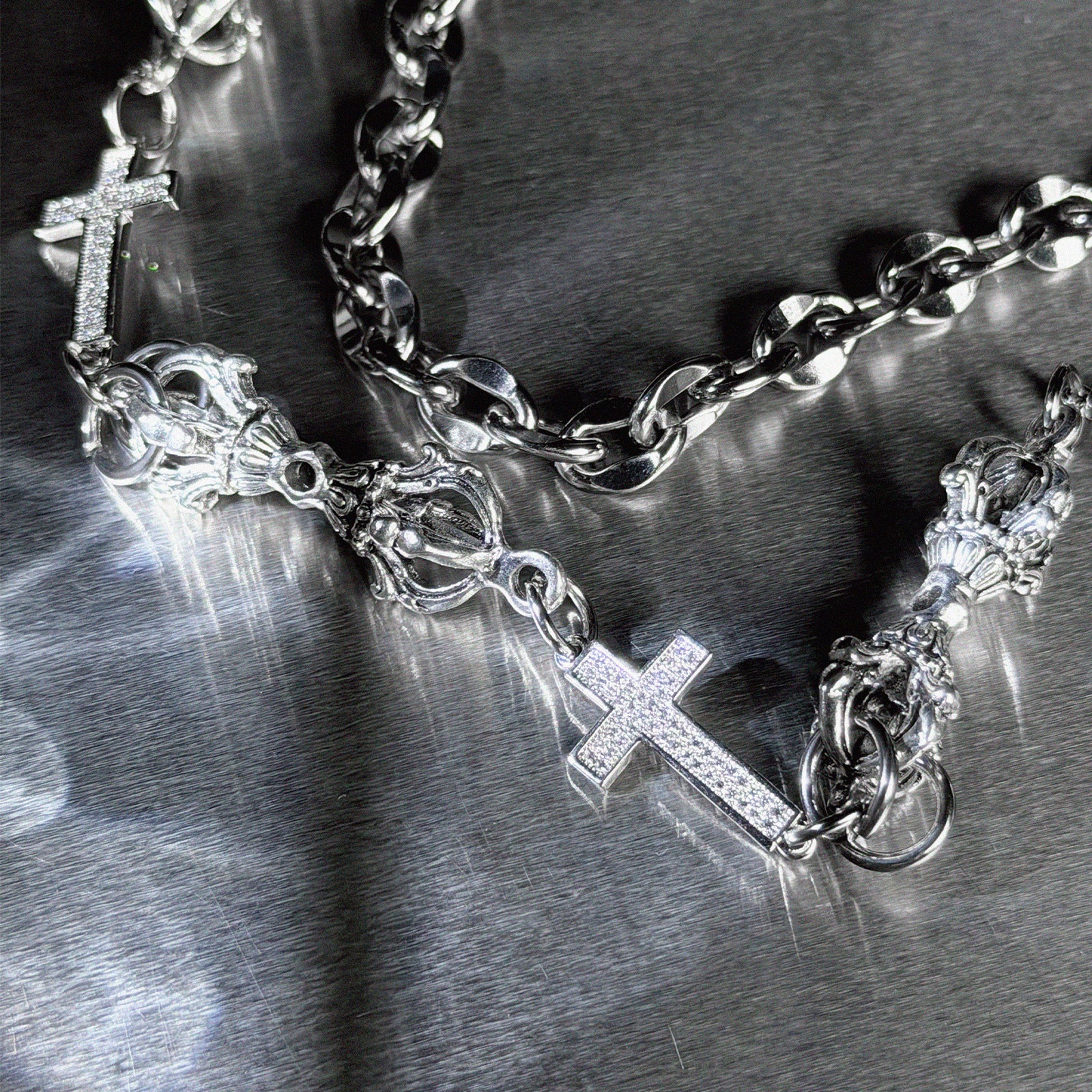 ICED VAJRA CROSS PANTS CHAIN