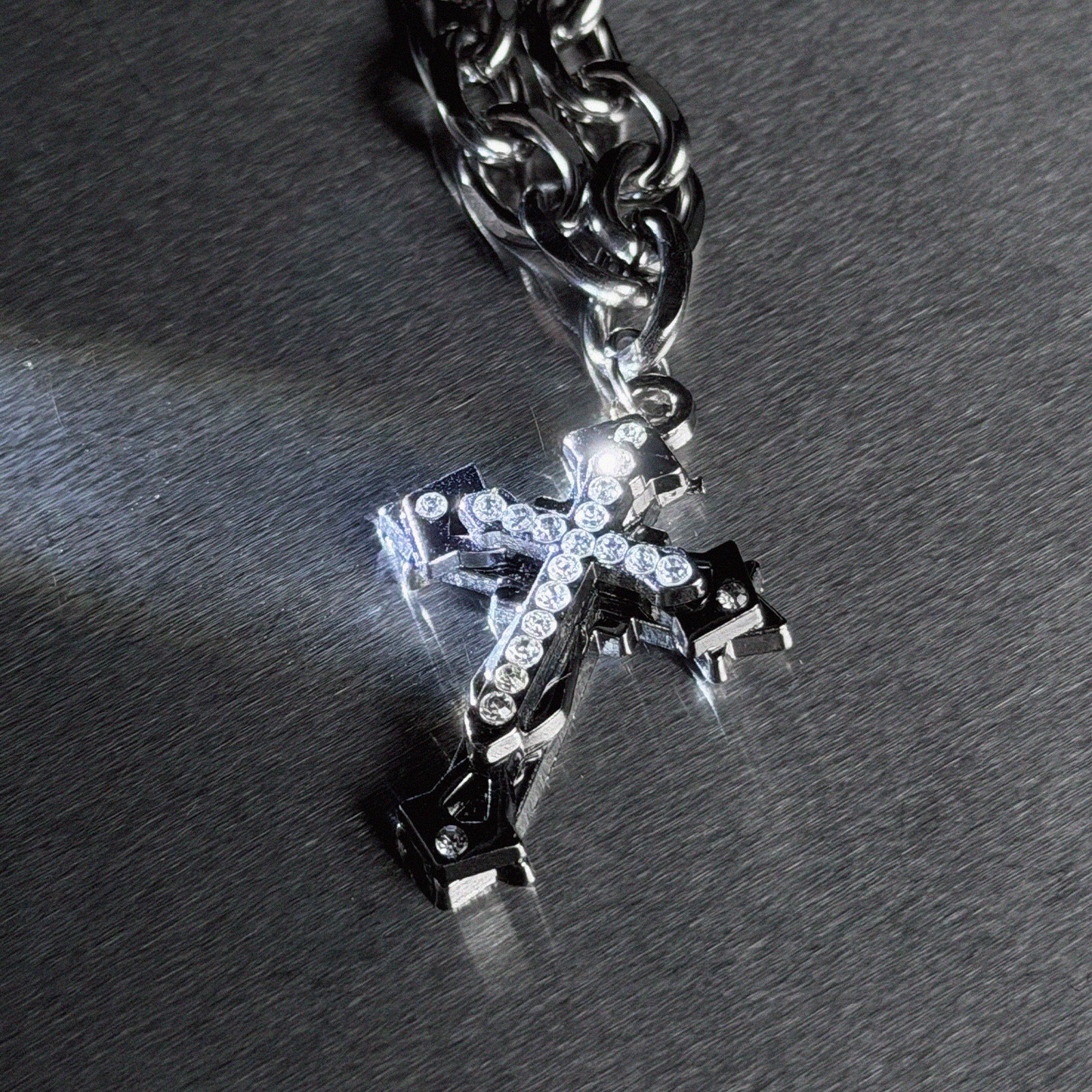 ICED TITANIUM CROSS