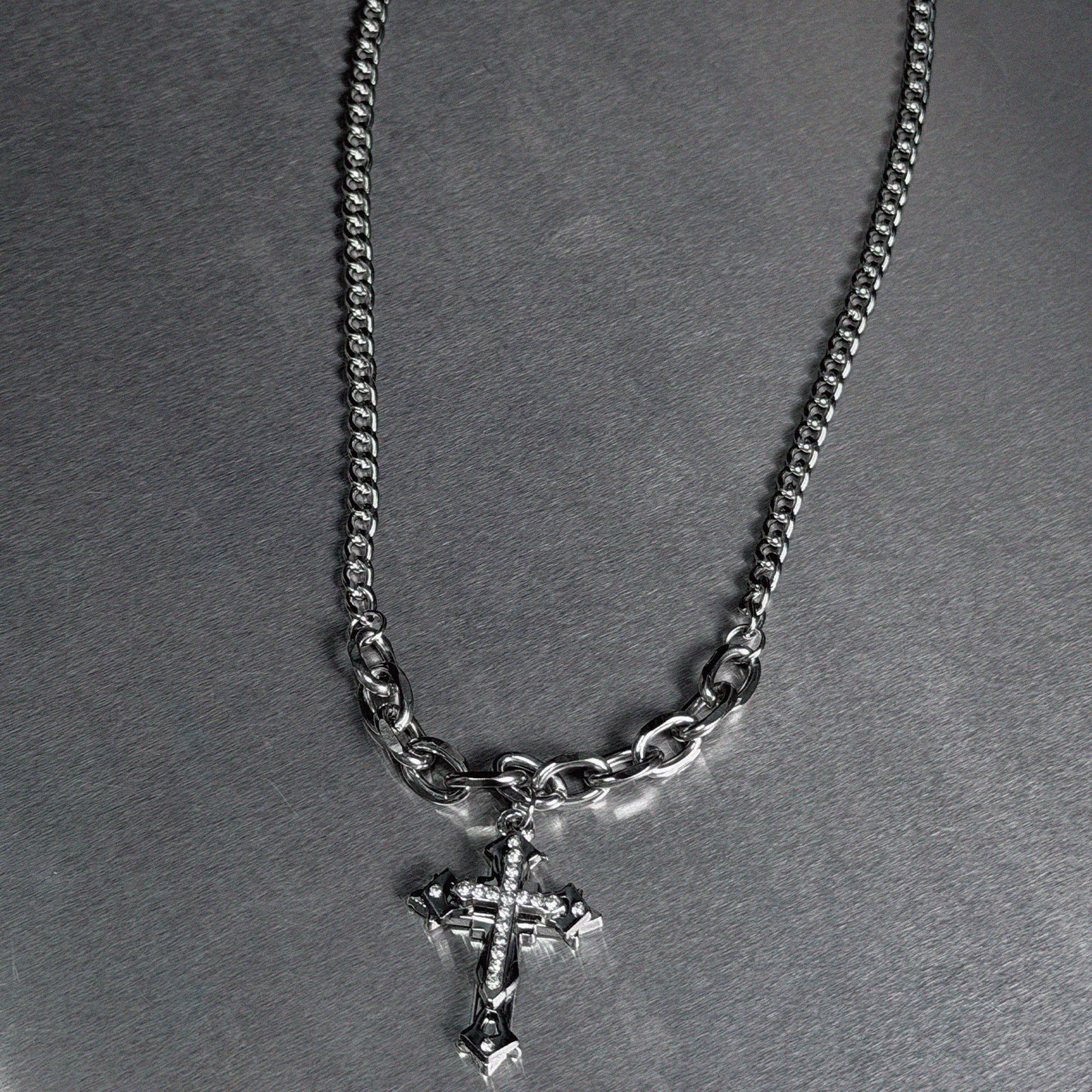 ICED TITANIUM CROSS