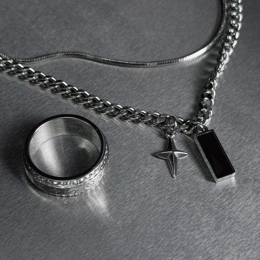 OBSIDIAN STAR COLLAR CHAIN