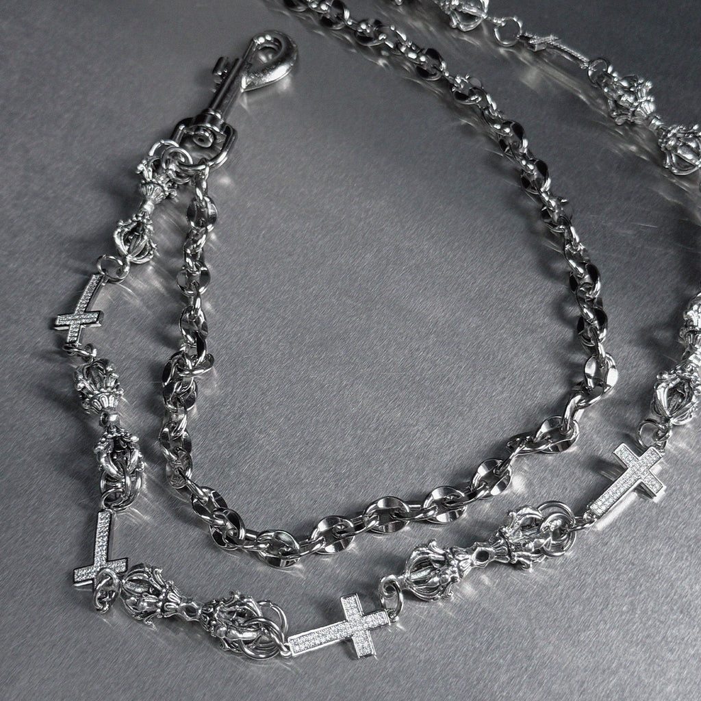 ICED VAJRA CROSS PANTS CHAIN