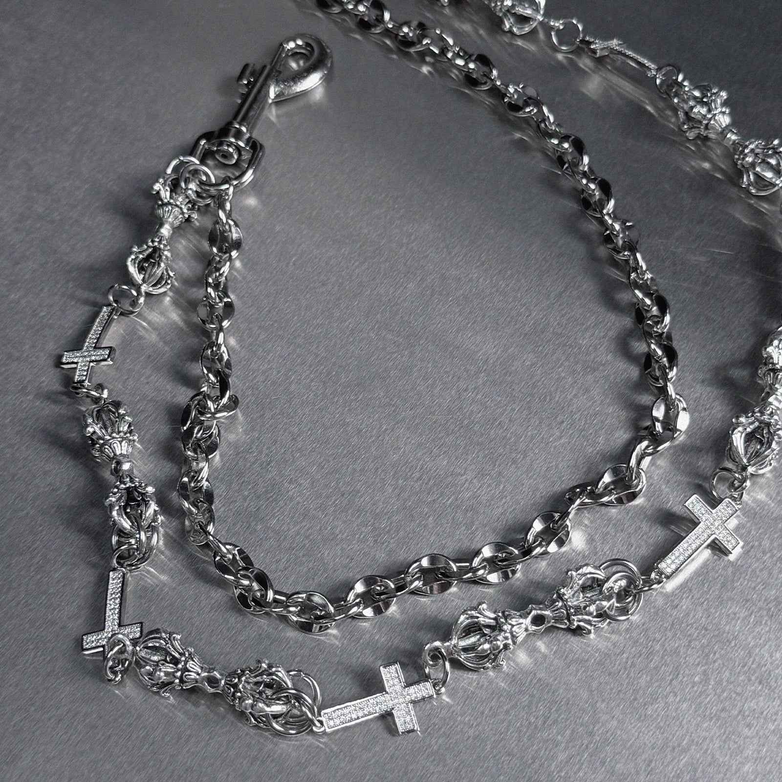 ICED VAJRA CROSS PANTS CHAIN