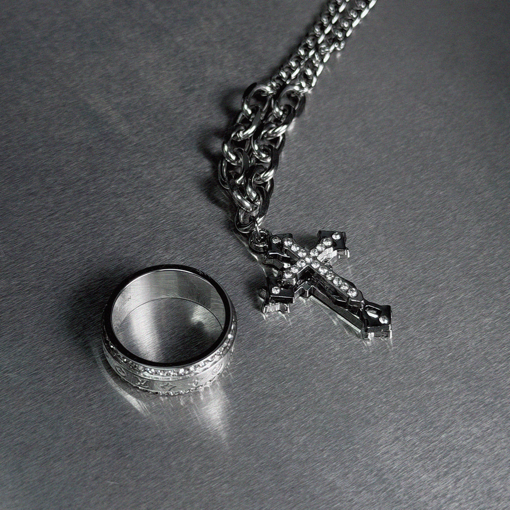 ICED TITANIUM CROSS