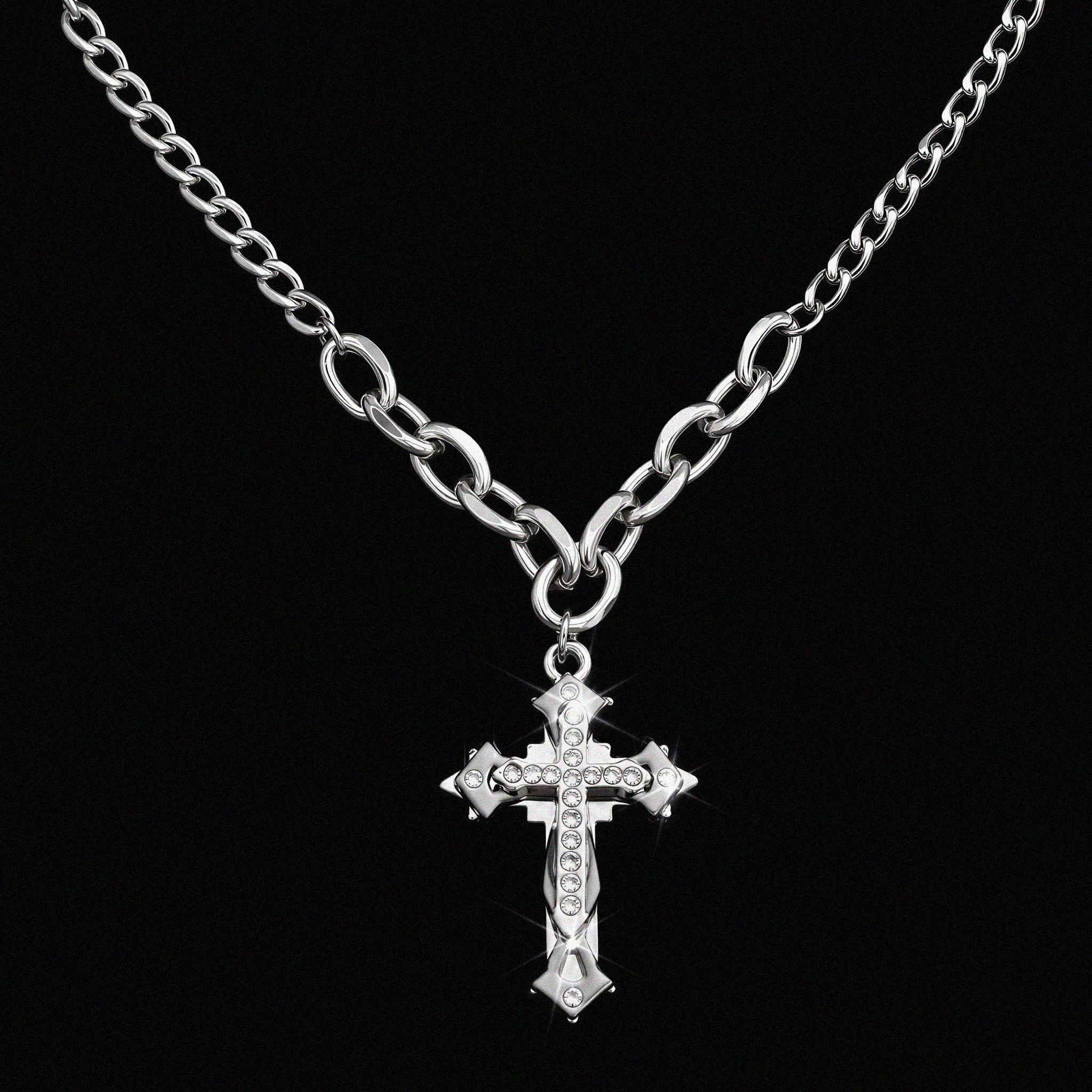 ICED TITANIUM CROSS