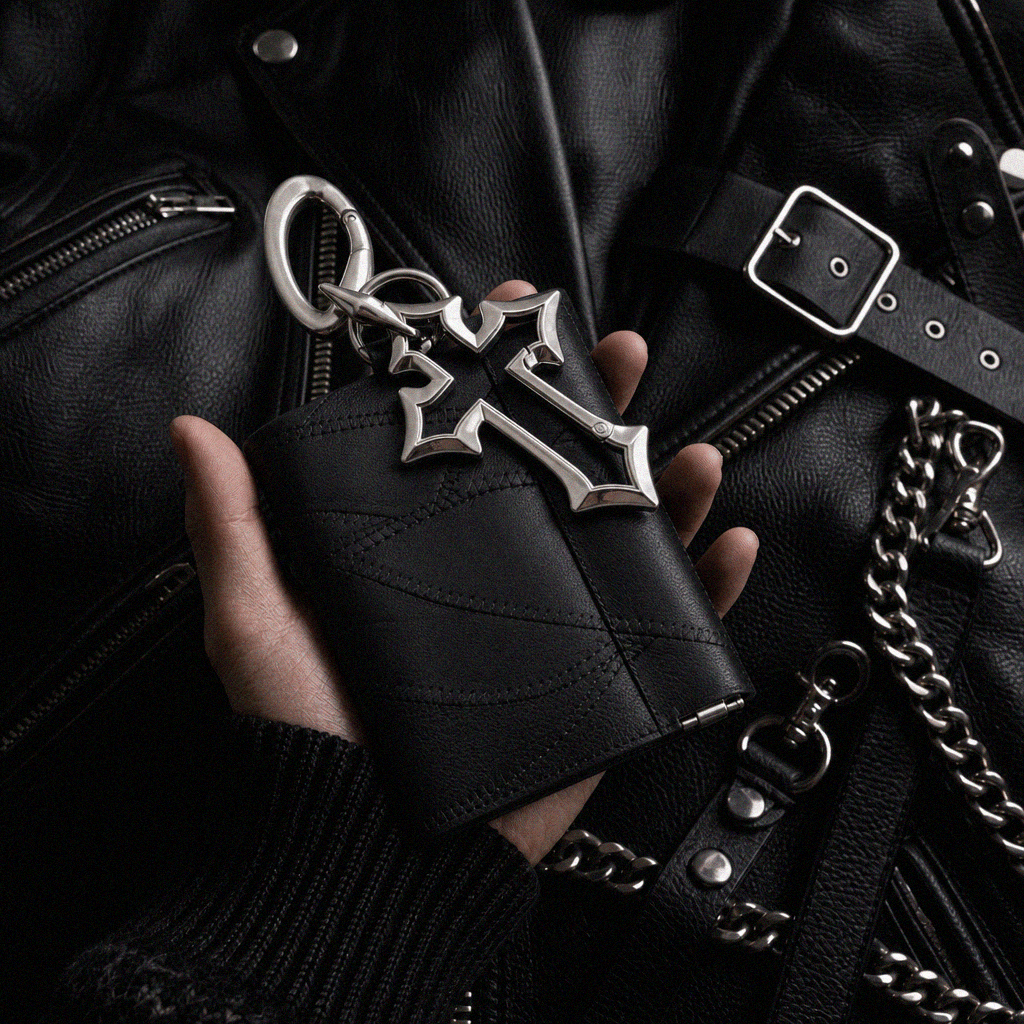 HOLLOW CROSS POUCH PENDANT - KravxStudio