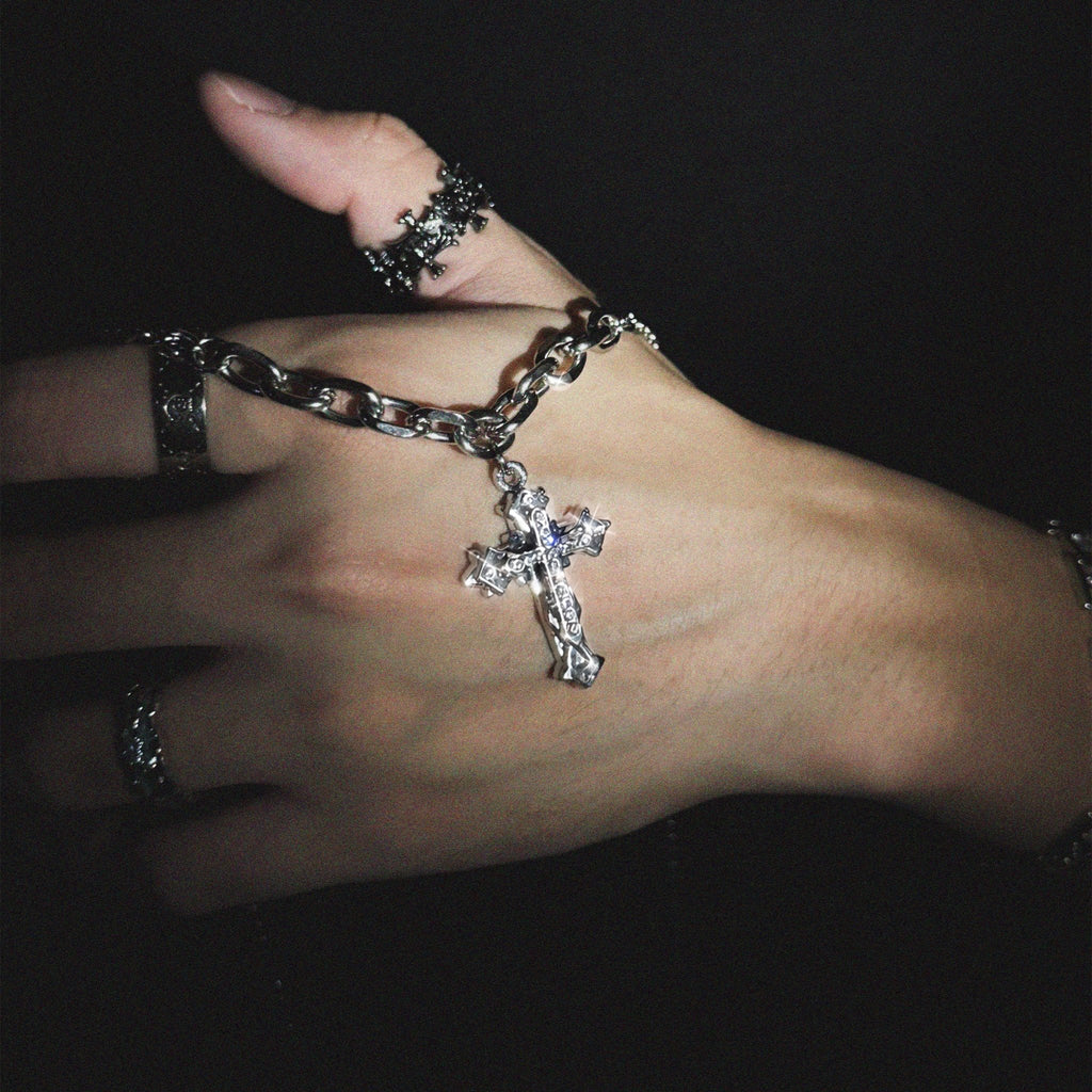 ICED TITANIUM CROSS - KravxStudio