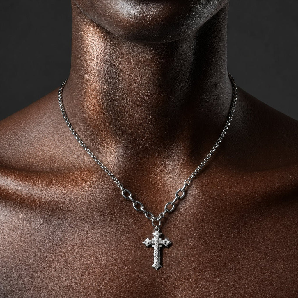 ICED TITANIUM CROSS - KravxStudio
