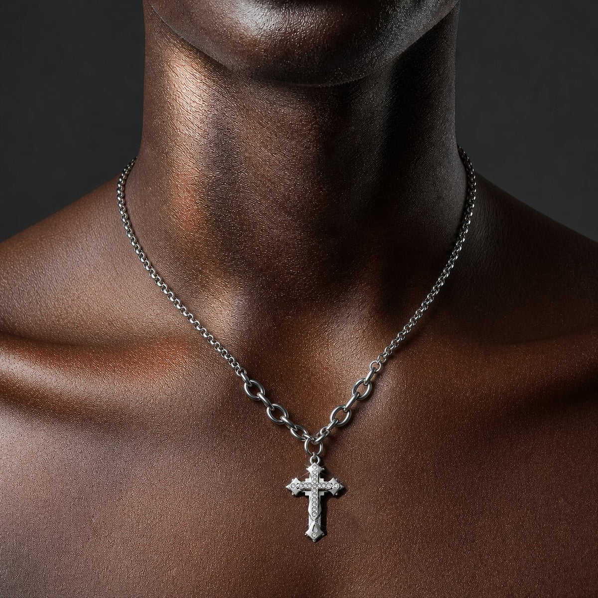 ICED TITANIUM CROSS - KravxStudio