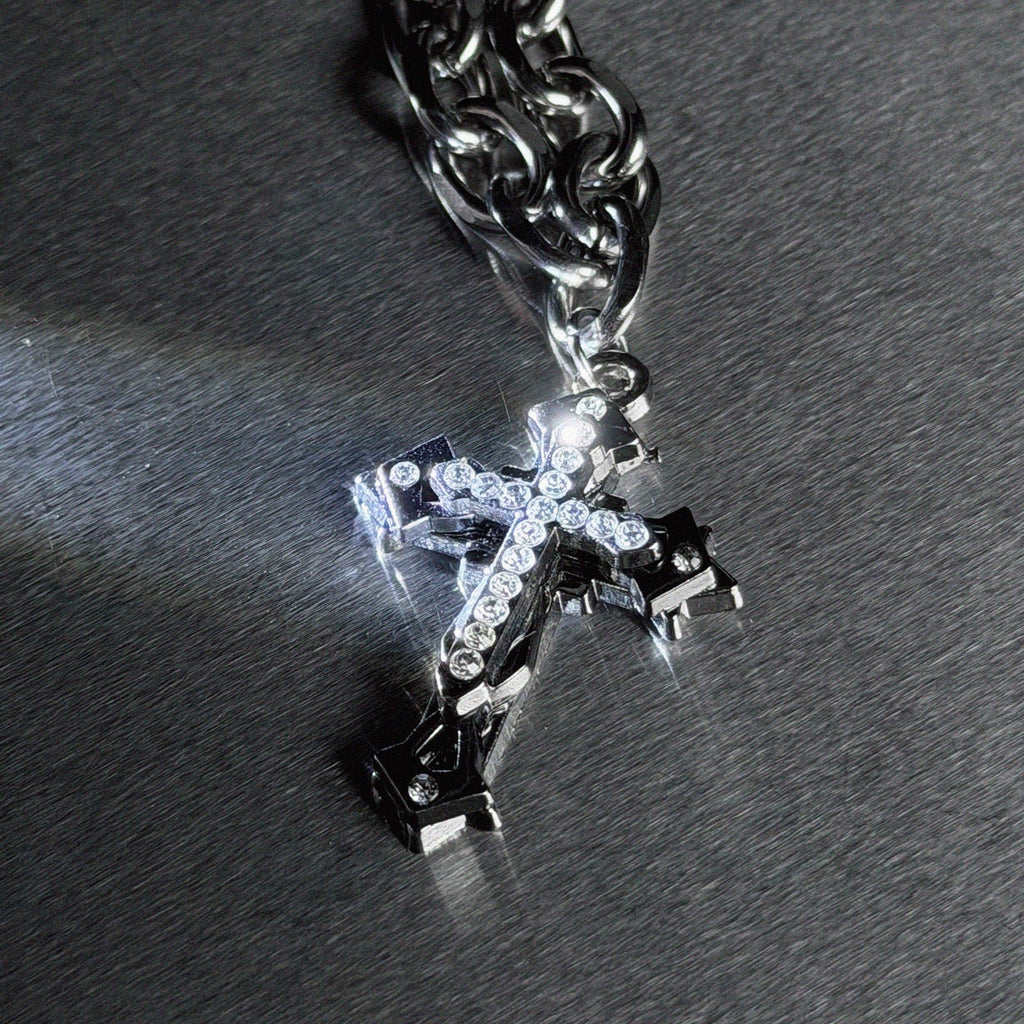 ICED TITANIUM CROSS - KravxStudio