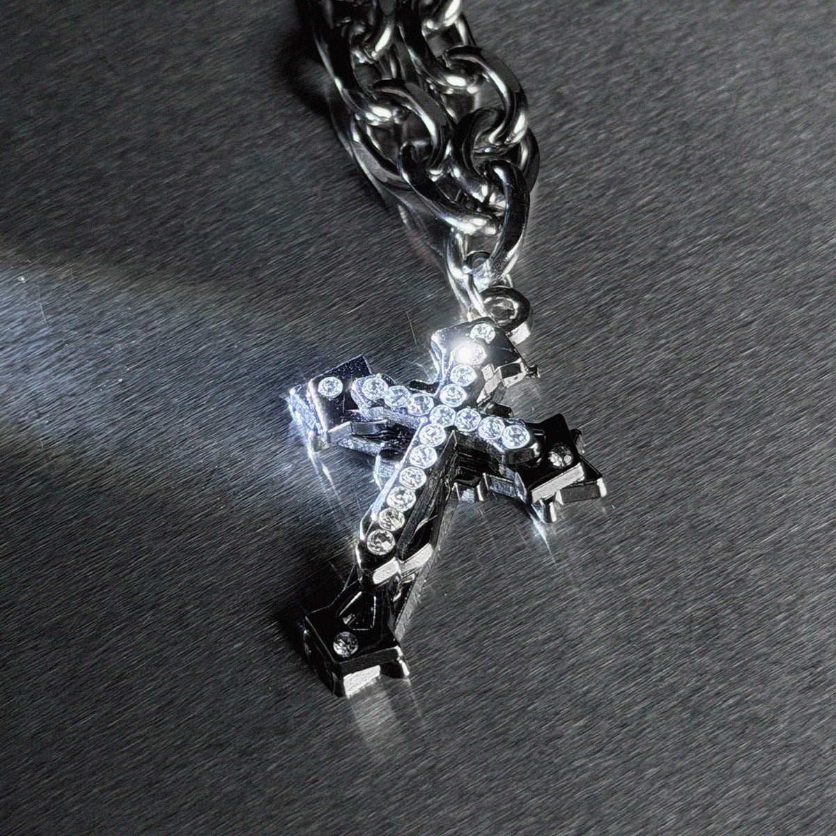 ICED TITANIUM CROSS - KravxStudio
