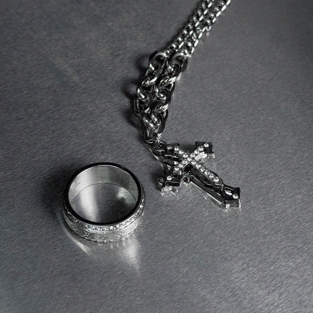 ICED TITANIUM CROSS - KravxStudio