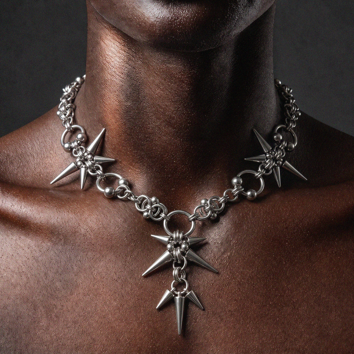 STAINLESS SPIKE CLUSTER - KravxStudio