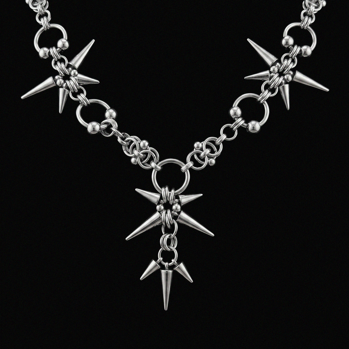 STAINLESS SPIKE CLUSTER - KravxStudio