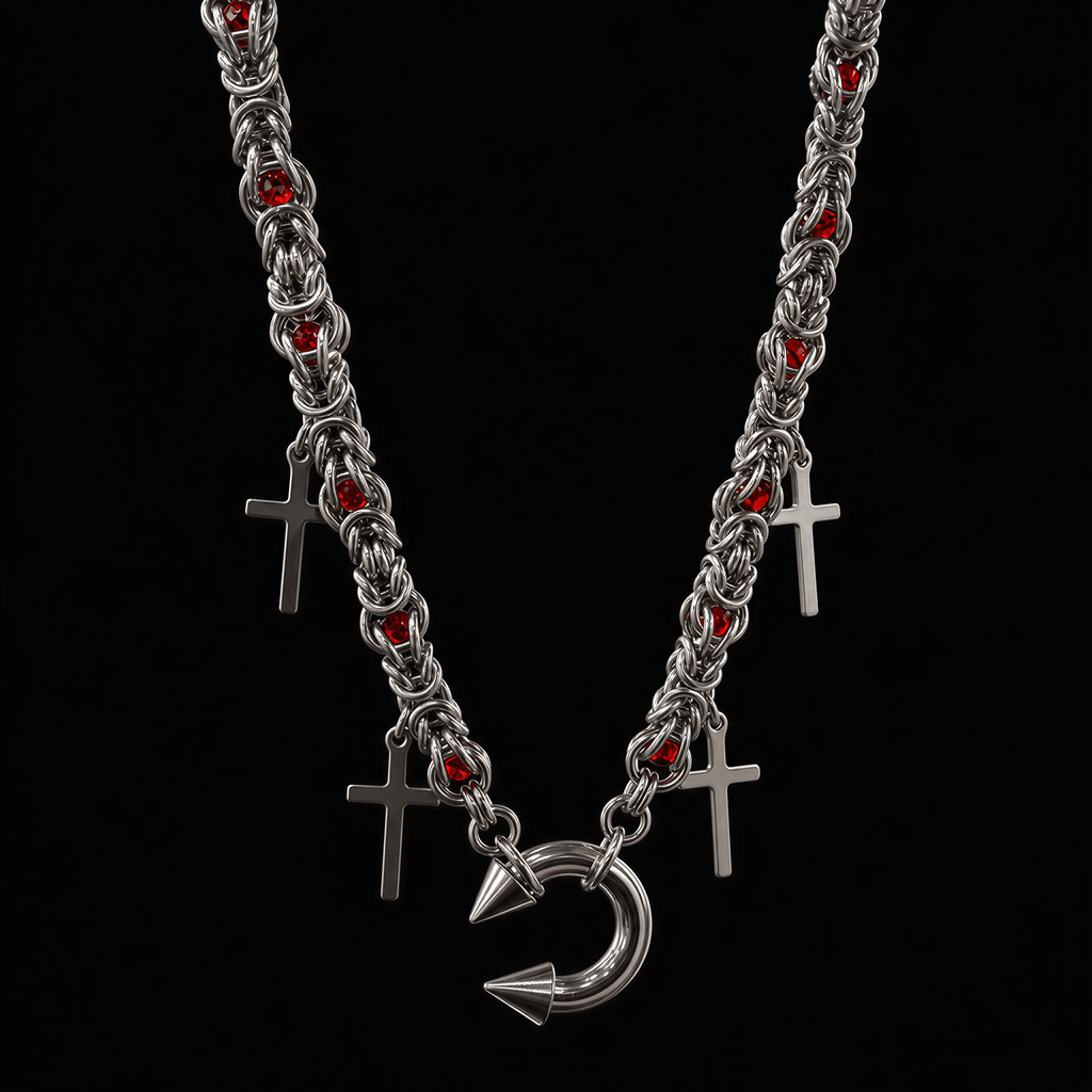 TITANIUM HORSESHOE CROSS - KravxStudio
