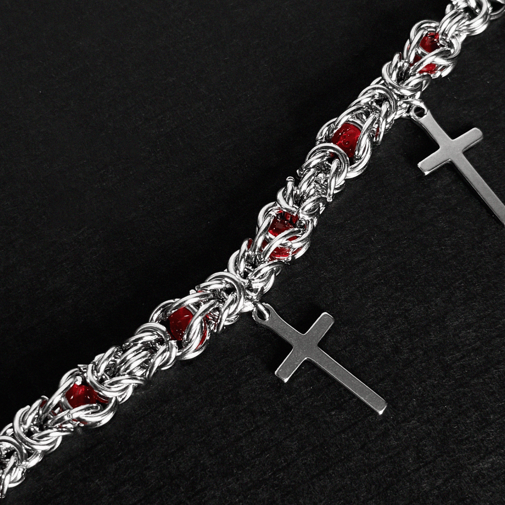 TITANIUM HORSESHOE CROSS - KravxStudio