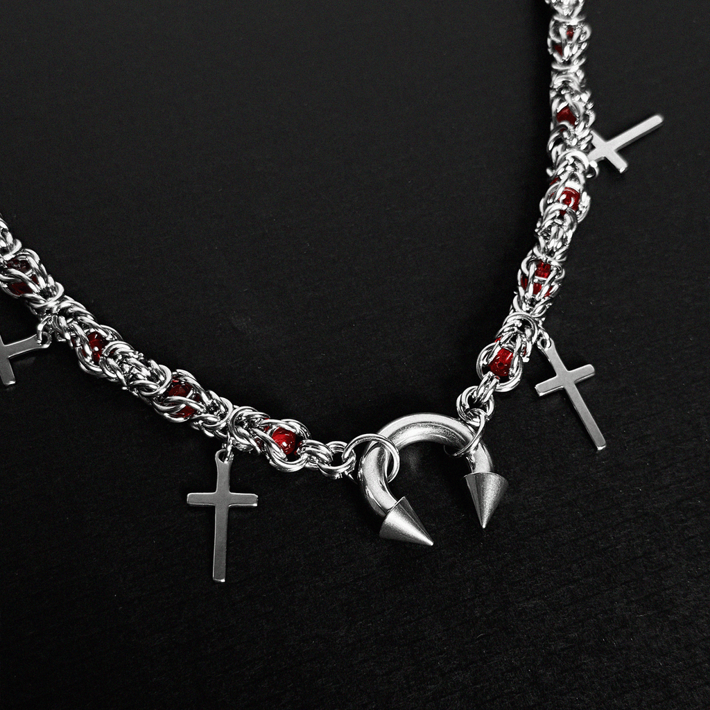 TITANIUM HORSESHOE CROSS - KravxStudio