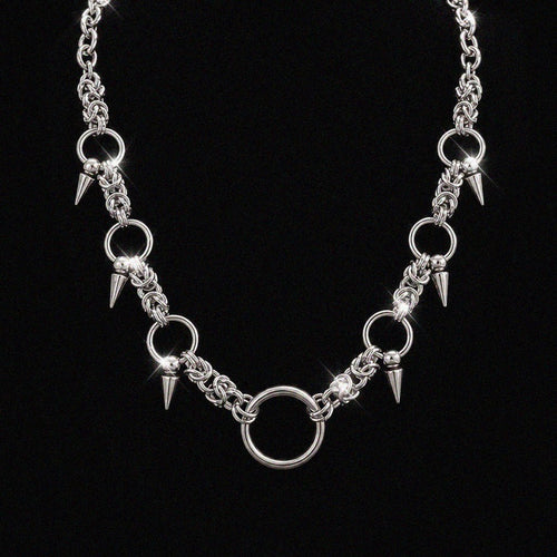 TITANIUM SPIKE CHOKER - KravxStudio