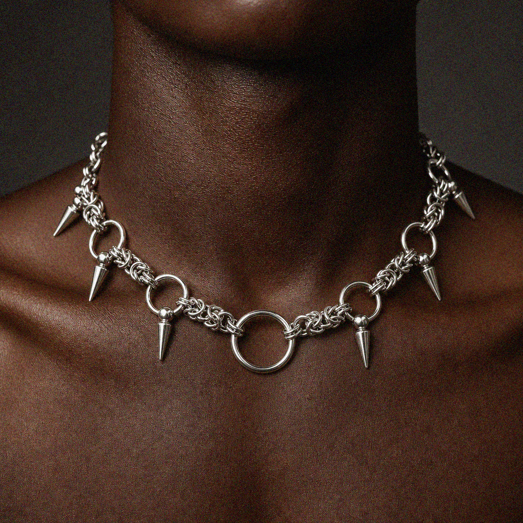 TITANIUM SPIKE CHOKER - KravxStudio