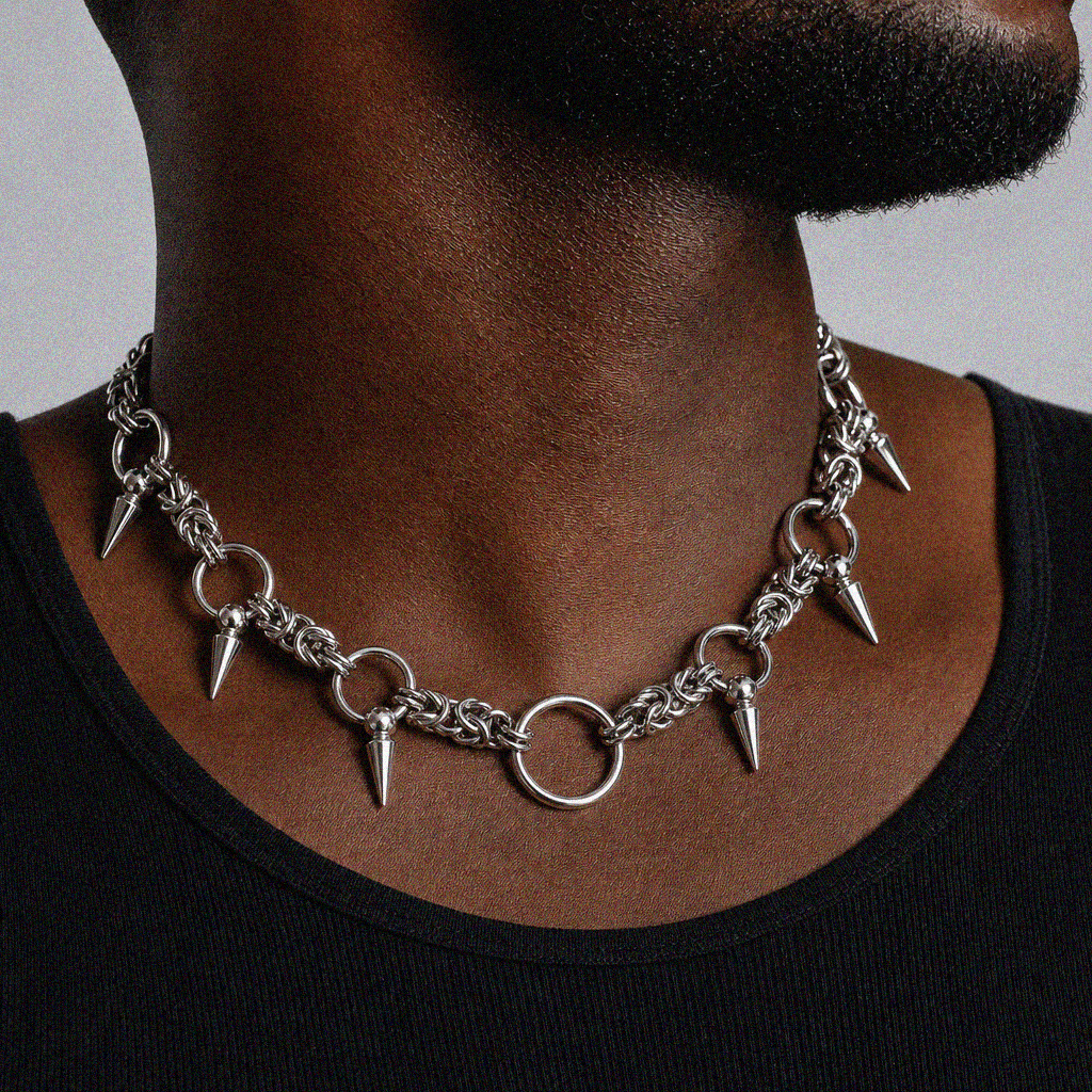 TITANIUM SPIKE CHOKER - KravxStudio